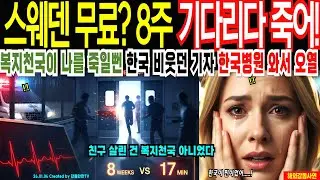 스웨덴 무료! 8주 기다려? 죽으라구? 한국의료 비웃던 스웨덴 기자, 스웨덴 8주 vs 한국병원 17분! 342만원에 생명 살린 한국의료 실력에 복지천국 기자 오열, 그리고 고백!