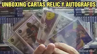 Unboxing relic cards and autographs.