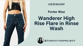 Porter Blue Wanderer High Rise Flare in Rinse Wash Review