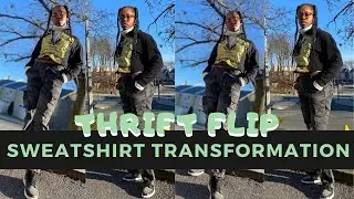DIY Sweatshirt Transformation| Thrift Flip