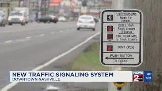 New traffic signaling system in downtown Nashville, TN