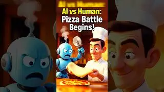 AI vs Human: Pizza Battle Gets Cheesy! | Funny Robot Fails #shorts #ai #human #3d #animation #trend