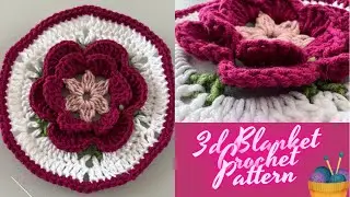 3D Crochet For Beginners 😍/Ganchillo 3D para principiantes/ 3D вязание крючком для начинающих 🤗🌺