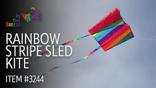 Rainbow Stripe Sled Kite - In the Breeze