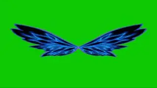 Bloom's Neon Blue Dreamix Fairy Wings Of Glow-In-The-Dark On Green Screen Effects #2