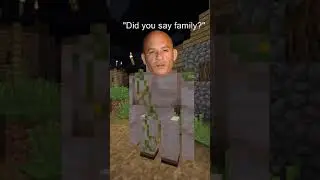 MEETING DOM TORETTO in MINECRAFT! Its all for the family 😂 #shorts
