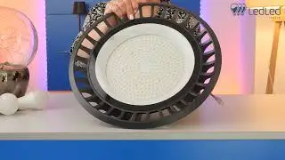 Campana Led industriale UFO Slim 200W Nera IP65 Bianco Neutro 4000K Aigostar LED-HB-198800