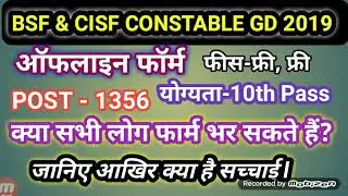 bsf constable gd offline form 2019|bsf offline form 2019