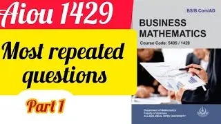 Aiou 1429 |exam preparation ||Repeated questions |Guess 1429 for 2025| past papers solved