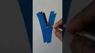 Painting 🎨 English V letters Sign Drawings Alphabets #shorts #keyofarts