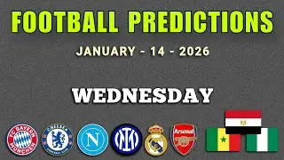FOOTBALL PREDICTIONS TODAY 14 JANUARY 2026 | BUNDESLIGA PREDICTIONS | EFL CUP | AFCON | GoalIQ