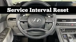 How To Reset 2023 - 2025 HYUNDAI PALISADE Service Interval Due - Clear Oil Change Life & Maintenance