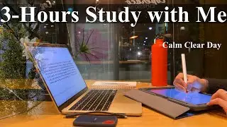 3 HOURS Study with me Cafe| Coffee Shop Ambiance| Background noise| Fire Sound| 4k| Mindful Studying