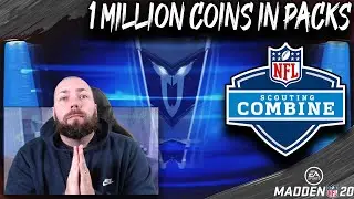 1 MILLION COINS IN PACKS FOR NFL COMBINE PROMO! [MADDEN 20 ULTIMATE TEAM]