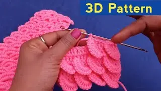 New Crochet 3D Pattern Design | 3D Crosia Pattern Design for All Crochet Things