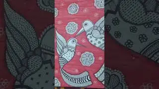 Madhubani Painting ##Indian Fock Art #Love Birds ❤️❤️❤️❤️❤️❤️❤️❤️❤️❤️