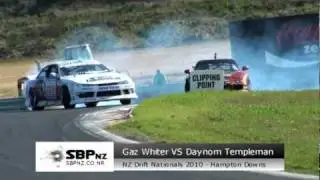 Gaz Whiter VS Daynom Templeman - NZ Drift Nationals 2010