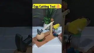 Egg vs Mini Cutting Machine😳 | Mini  Diy Project #youtubeshorts #shorts #dcmotor #motor #cutter #diy