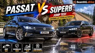 PASSAT vs SUPERB | Jump Test & Dayanıklılık Karşılaştırması  | BeamNG.drive