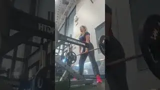 Eva Storm is live! Working on Sumo Dead Lifts. 90LBS plus bar weight.
