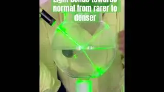 Light bends towards normal for rarer to denser medium #shortsfeed#shorts#refraction_of_light