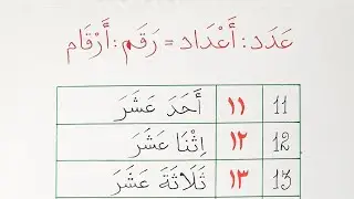 Hacı Fəxrəddin Ərəbcə saylar ( عدد :اعداد= رقم:ارقام ٢٠-١١ 20-11 ) 2-ci hissə