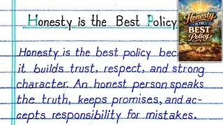 Essay on Honesty is the Best Policy | Easy English Essay | Honesty is the Best Policy Essay