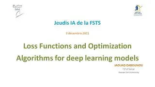J. DABOUNOU : Loss Functions and Optimization Algorithms for deep learning models
