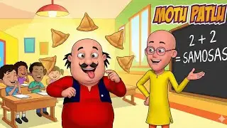 Motu Patlu Funny School Day 😄 | Fun & Moral Story for Kids | Hindi Cartoon Poem | Nursery Rhyme