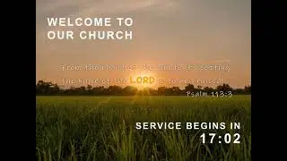 30 minutes countdown timer for church | sunrise+rice field theme