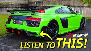 AUDI R8 Gen 2 V10+ с лучшим выхлопом Akrapovic!