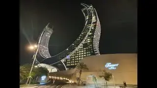 BEAUTIFUL NIGHT WALK 2023 LUSAIL| FAIRMONT DOHA| WATERFRONT WALKING TOUR KATARA TOWERS| IN 4K