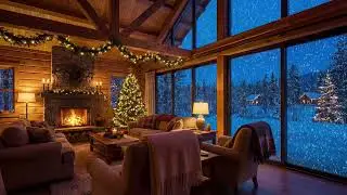 Cozy Fireplace Ambience for Sleep, Stress Relief & Winter Comfort 🎄🔥Relaxing Christmas Piano