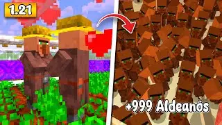✅La NUEVA MEJOR GRANJA de ALDEANOS para MINECRAFT Bedrock 1.21