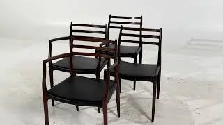 Niels Moller Model 78 & 62 Mid Century Danish Rosewood Dining Chairs - Set of 4
