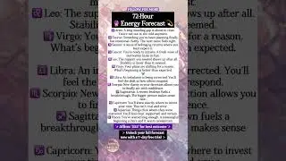 ⚡ 72-Hour Forecast for Every Sign 🔮 What&rsquo;s Finally Starting to Click In Your Life 🌟 #horoscope