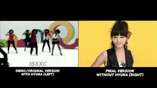 WONDER GIRLS - TELL ME (HyunA Comparison) | (Side By Side)