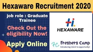 Hexaware Hiring 2020 | Graduate Trainees | Hexaware offices in India | Apply Online