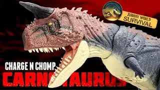 Обзор Mattel Jurassic World Survival Charge N Chomp Carnotaurus!!!