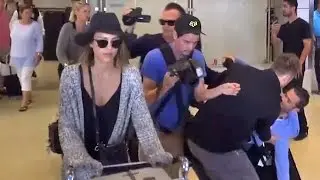 Jessica Alba Sparks Chaos Pushing Her Own Luggage At LAX