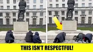 Мусульман застали молящимися рядом с британским военным мемориалом!