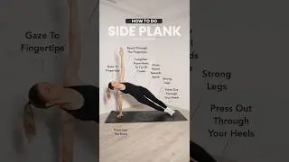 How to do: SIDE PLANK (VASISTHASANA) #yoga #yogaposes #yogagirl #yogatutorial #yogaflow #yogaday
