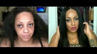 Before & After BEAUTY ON A BUDGET MAKEUP TUTORIAL Full Face & Hair