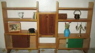 SALOTTO IN VELLUTO GRANATA + LIBRERIA - MOBILE BAR PER CASA DI BAMBOLA ANNI 60 70