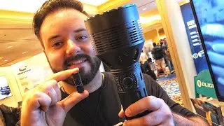 NEW! OLIGHT 25,000 Lumen MONSTER! and EDC Flashlights | Shot Show 2018 | Keychain, EDC, and a BEAST