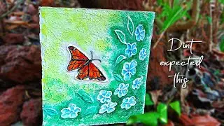 Mesmerizing butterfly and flower Textured art!!!