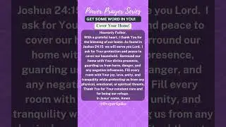 Prayer for Protection and Peace in Our Home | Joshua 24:15