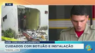 Tribuna Livre - Cuidados com o botij&atilde;o de g&aacute;s