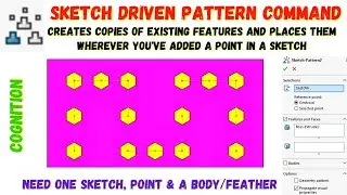 Sketch Driven Pattern Command in SolidWorks || Pattern || CAD/CAM Tutorial || COGNITION