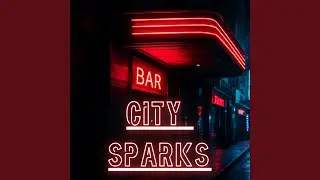 neon, glow, city